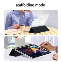 Ốp bảo vệ máy tính bảng gấp ba, phù hợp với Honor Pad X8a, chức năng tự động tắt/mở màn hình thông minh, chống rơi toàn diện, vỏ TPU mờ với lớp hoàn thiện mờ, khe cắm bút, tương thích với Honor Pad X9a, ốp bảo vệ máy tính bảng Tab M11, phù hợp với Redmi Pad 2 11, tương thích với Matepad SE 11 2024/Matepad 11.5S. - màu đen - Xem 5