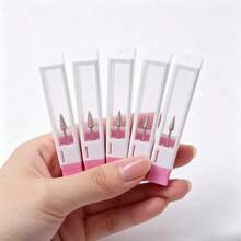 3 Peças Suporte Portátil para Brocas de Unha, Adequado para Técnicos de Unhas, Salões e Ferramentas de Manicure Doméstica, Caixa de Armazenamento de Brocas de Unha de Plástico Transparente com 2,35mm de Diâmetro - Multicolorido - Visão 2