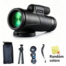 12X High Power HD Monocular Telescope, 40mm Objective Lens, 20mm Eyepiece, Portable Outdoor Birdwatching, Concerts, Sports Events, Great Gift For Boyfriend, Includes Phone Holder, Tripod, Cleaning Cloth - Monotube - View 8