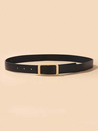 1pc Rectangular Buckle Decor Fashion Versatile Gift Suitable For Daily & Holiday Wear Women Belt