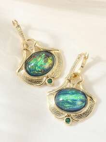 DIYCCPC Elegant Leaf Design Pendant Earrings, Versatile Decorative Accessory, Bohemian Jewelry, Ideal Gift For Women - Multicolor - View 9