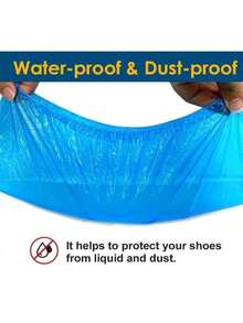 100pcs Durable Disposable Plastic Shoe Covers, Slip-Resistant Waterproof Boot Covers, Mud-Proof Shoe Covers For Work Boots, Indoor Carpet Protection, Suitable For Indoor, Office, Rainy Days, Schools, Offices, Home And Travel - Multicolor - View 11