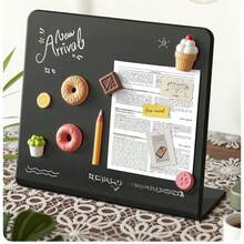 1 Stück abwischbare kleine Schreibtisch-Kreidetafel, aufrecht stehend, Erinnerung für Homeoffice, aus Holz und Kunststoff, Homeoffice-Erinnerungsstil, Schreibtisch-Kreidetafel, abwischbare Pinnwand, geeignet für den täglichen Gebrauch im Homeoffice - Mehrfarbig - Übersicht 1