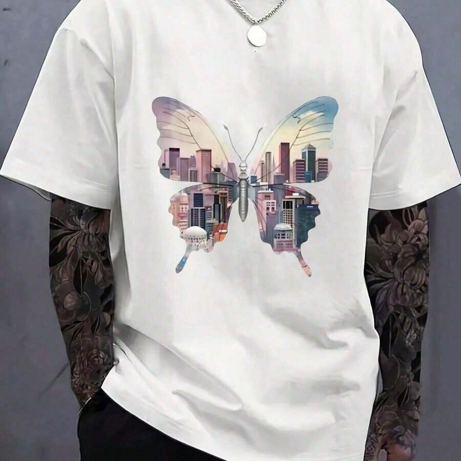 Camiseta ajustada para mujer con estampado creativo de lápiz y regla con letras en inglés, top casual de verano para la vuelta al cole, transpirable y cómoda. - Blanco 2 - Ver 1