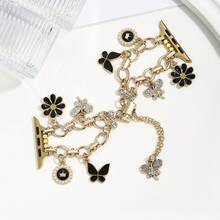 1 chiếc dây đeo nữ, kiểu vòng tay S11 Daisy với khóa kim loại hình bướm. - Vàng - Xem 6