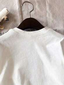 DrmWander Ladies T Shirt,Casual Street Style Patterned Short Sleeve Shirt T Shirt,Cute Summer Tops - 白色 2 - 查看 4
