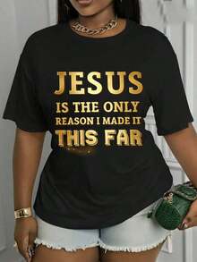 Camiseta casual para mujer con estampado de Jesús. Es solo cuestión de comprender. EstoWay',MangaCorta,CuelloRedondo,CorteRegularPrimaveraVeranoOtoño,LavablemáquinaRegaloparaElla,ModadePrimavera,SuperiorVersátilRopaCómodadeAlgodónPMTJCamiseta deportiva para mujerCamiseta deportiva para mujer - Negro - Ver 7