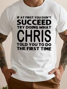 Camiseta de Verano para Hombres Altos y Grandes - Estampado Gráfico CHRIS, Camiseta Casual de Manga Corta, Poliéster Transpirable, Lavable a Máquina, TALLA EXTRA - [Blanco] - Ver 2