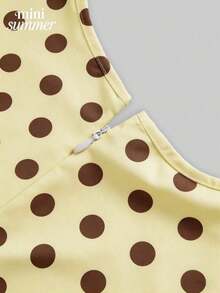 minisummer Vestido mini sin mangas con estampado floral azul y blanco - Vestido de línea A con cintura plisada y volante en el bajo - Uso casual diario - Adecuado para decoración de Pascua, atuendo de Pascua, fiesta, reunión elegante, vacaciones de verano en la playa - Amarillo 2 - Ver 5