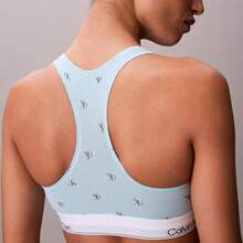 Calvin Klein Calvinklein Icon Cotton Modal Unlined Bralette QF8493 - Diamond Logo Antarctic Blue - View 5