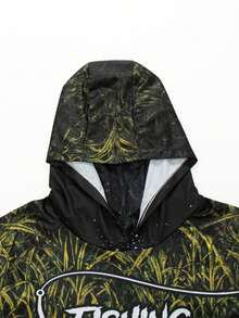 Men Hooded Fishing Shirt With Built-In Face Cover, Breathable Stretch Fabric Outdoor Sun Hoodie For Boating, Camping, Hiking And Water Sports - Multicolor - View 4