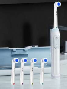 4/12/20 Count Compatible With OralB Electric Toothbrush Replacement Soft Bristles Brush Heads, Toothbrush Head Refills Compatible With Oralb Pro Series Electric Toothbrushes, For Sensitive Care - View 11