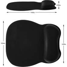 Ergonomic Mouse Pad With Wrist Rest, Features Memory Foam Wrist Support And Non-Slip Base, Suitable For Computer, Cafe, Home And Office, Size: 9.64 X 8.26 Inches, Office Desk Accessory - View 6