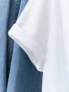 Camiseta casual creativa para mujer - Blanco - Ver 3