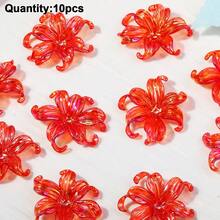 10/20/40pcs 40mm Acrylic Transparent Iridescent AB Iris Flower Handmade DIY Vintage Jewelry Accessories Loose Beads - Iris - View 10