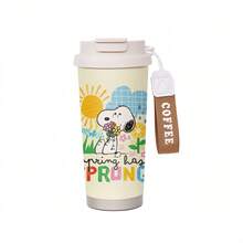 Miniso Cốc giữ nhiệt bằng thép không gỉ cách nhiệt hình Snoopy trong phim Peanuts, có dây đeo cổ tay, nắp lật chống rò rỉ, vòi uống kiêm ống hút, cốc du lịch dùng được cả nóng và lạnh. - Nhiều màu - Xem 7