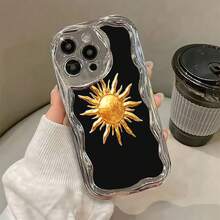 Emblema del sol de Golden Tangledfunda de teléfono Fundas compatibles con ,Apple,VIVO,OPPO,,, y Honor.Fabricadas en silicona TPU,ofrecen protección contra golpes y caídas.regalos para mamá - Plateado - Ver 2