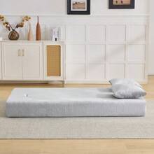Convertible Sofa In A Modern Design, Double-Functional, No Assembly Required, Easy To Transport, Suitable For Living Rooms, Guest Rooms, Bedrooms And Other Rooms. - Light Grey - View 5