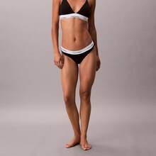 Calvin Klein Icon Cotton Modal Lightly Lined Triangle Bralette QF8498 - 黑色 - 查看 4