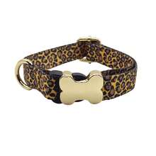 Collier de chien réglable personnalisé avec boucle en os et imprimé léopard, sangle tissée léopard douce et confortable, boucle en alliage de zinc unique en forme d'os. Convient aux animaux de compagnie de grande, moyenne et petite taille. Idéal pour les vacances, les anniversaires, les activités en plein air - Multicolore - Voir 14