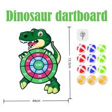 Large Dinosaur Sticky Ball Target With 12pcs Sticky Balls And 1pc Hanging Hook - Green - View 7