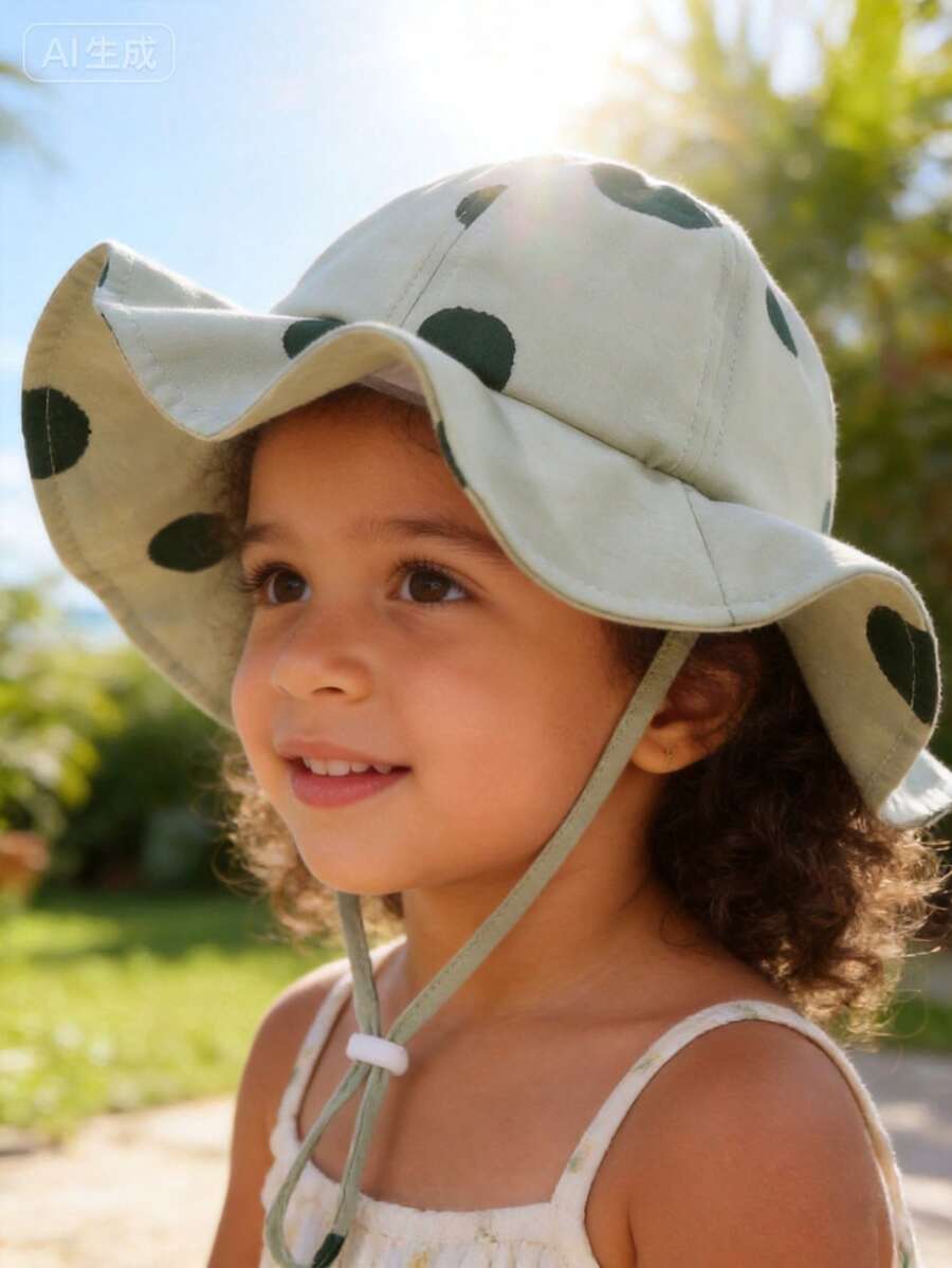0-12 Years Old Baby & Kids UPF 50+ Sun Protection Wide Brim Adjustable Beach Hat, Summer Essential For Boys And Girls - Multicolor - View 1