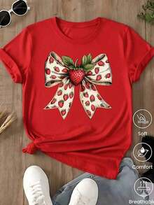 Unisex Casual One-Piece T-Shirt! The Women's Version Features A Classic Black Base With A Leopard And Lion Print, Offering A Retro-Chic And Versatile Style. Effortlessly Create A Casual Urban Look, Suitable For Everyday Wear, Vacations, And Leisure Activities. - 紅色的...... - 查看 7
