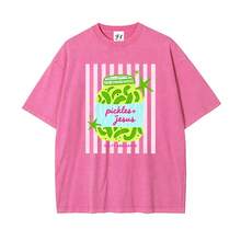 Camiseta con Estampado Gráfico de Encurtidos y Jesús - Camiseta Cristiana "Salty and Saved", Regalo para Amantes de la Fe y los Encurtidos, Camiseta de Humor Religioso - Rosa - Ver 4