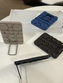 多功能手機吸盤支架，附支撐與黏貼功能，適用手機殼，桌面斜撐支架 - 彩色 - 查看 1