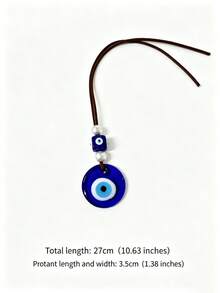 Retro Evil Eye Car Hanging Decor, Turquoise Blue Resin Ornament, Auto Interior Accessory - A - View 3