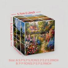 1個 3x3 速度魔方，客製化個性化魔方，個性化照片客製化，主題魔方，適合作為母親節、父親節、新年禮物，辦公桌裝飾 & 快速解謎挑戰，個性化拼圖遊戲 - 彩色 - 查看 7