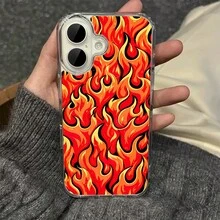 Funda para teléfono - Funda magnética para teléfono. 1 funda para teléfono con diseño de llama, compatible con Apple  17 16 15 14 13 12 11 PRO MAX. Funda para teléfono a prueba de golpes y caídas, moderna y elegante, se puede regalar a amigos. - transparente - Ver 4