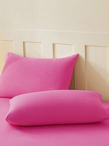 Camel Brushed Soft & Comfortable 3 PiecesBed Sheet Set - Hot Pink - View 6
