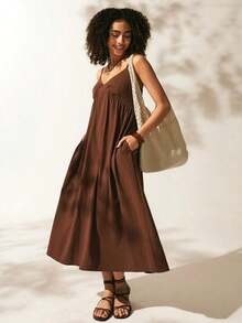 Women Midi Dresses - Brown Oxide - View 1