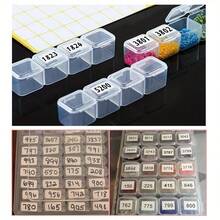 Diamond Painting Accessory Labels, Storage Container Stickers, Product Name And Number Labels, White Stickers Small Blank Self-Adhesive Writable Square And Round Stickers, 5D DIY Diamond Painting Tools - Sets - View 4