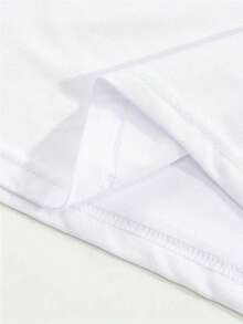 Spring And Summer One-Piece T-Shirt With Round Neck, Jersey And Cross Heart Print, Round Neck And Short Sleeves, Ideal For Running, Sports, Fashion, Elegant, Individual And Interesting For Women - 白色 - 查看 5