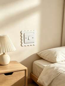 1pc Cloud Switch Cover, Cute Macaron Color Decorative Frame, Aesthetic Cloud Style Surrounding Decoration, Asymmetrical Dust-Proof Protective Cover, Suitable For Bedroom, Kitchen, Living Room, Can Accommodate Switch Size Up To 8.6cm (3.38in), Home Decor - Multiple Styles - View 7