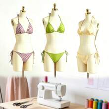 Triangle Bikini Set Sewing Pattern, Physical Kraft Paper Template And Paper Instructions, 15 Inclusive Sizes (US 2-30/EU 32-60), Simple DIY Two Pieces Swimsuit Template Suitable For Summer Beach Vacation, Pool Party And Holiday Wear, DIY Spaghetti Strap Swimsuit Template | Handmade Project For Honeymoon And Bachelorette Party - A - View 6