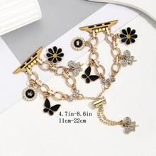 1 chiếc dây đeo nữ, kiểu vòng tay S11 Daisy với khóa kim loại hình bướm. - Vàng - Xem 3
