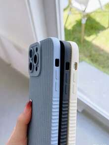 Funda para teléfono Apple de textura trenzada antideslizante, paquete de 3 unidades, de gran - Multicolor - Ver 3