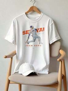 ¡Nos vemos!-Juan-Soto-New-York-Baseball-MLBPA-Camiseta Ropa de Verano para Mujer Algodón Puro - Blanco - Ver 5