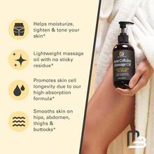 Firming Body Massage Oil With Collagen & Stem Cell – Helps Smooth The Appearance Of Cellulite & Improve Skin Texture – Refreshing Aromatherapy Body Oil For Legs & Full Body – 8 Fl Oz By M3 - 抗橘皮組織按摩油 16 液體盎司 - 查看 7