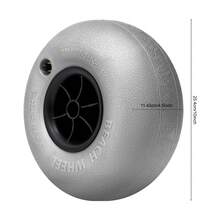 Beach Balloon Wheels, 10" Balloon Wheels Beach Cart Tires, 2 Pack 10" Inflatable Replacement Sand Tires, Replacement Big Sand Wheels For Beach Buggy, Kayak Trolley, Canoe Dolly, Rolling Walker - Silver-gray - View 3