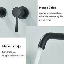 Matte Black Wall Mounted Single Handle Basin Faucet - A - View 4