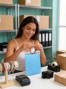 1/10 unidades Sobres de burbujas azules, Bolsas de burbujas rosas autosellantes, Bolsas organizadoras de embalaje con espuma autoadhesiva e impermeables, Bolsas de almacenamiento minimalistas para negocios, Adecuadas para enviar regalos, libros, teléfonos y otros artículos - multicolor - Ver 6
