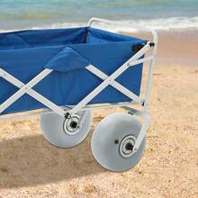 Beach Balloon Wheels, Balloon Wheels Beach Cart Tires, 2 Pack Inflatable Replacement Sand Tires, Replacement Big Sand Wheels For Beach Buggy, Kayak Trolley, Canoe Dolly (Mounting Part Diameter: 16mm/0.63in, 22mm/0.87in) - B-22mm - View 3