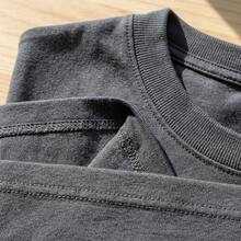 Playera/Camiseta 100% algodón  Camiseta de cuello redondo y manga corta para hombre, de moda para el verano - Negro - Ver 5