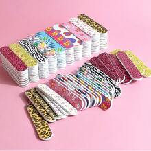 Set de 5 piezas de limas de uñas mini de doble cara, herramientas de manicura y pedicura de colores - Multicolor - Ver 4