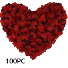 Pétalos de rosa rojo oscuro artificiales, para propuesta romántica, niña de las flores, decoración central, fiesta de ducha, rosa, rosa decorativa, estilo de decoración, decoración de fiesta y días festivos, decoración del Día de San Valentín, regalo de decoración del Día de San Valentín y Día de la Madre - Rojo oscuro - Ver 8