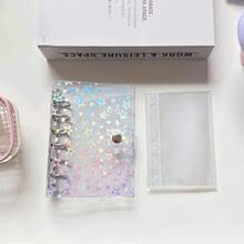 1pc A7 Transparent Single Ring Binder Notebook, Sticker Book, Transparent Single Ring Soft Leather Loose-Leaf Handbook, PP Transparent Inner Pages Refill, Portable Sticker Book, Large Capacity, Sticker Storage Book, DIY Handbook, Scrapbook, Notebook, Planner, Suitable For Student Back To School Supplies, Office Supplies, Geek Activities, Etc. - Sets - View 20